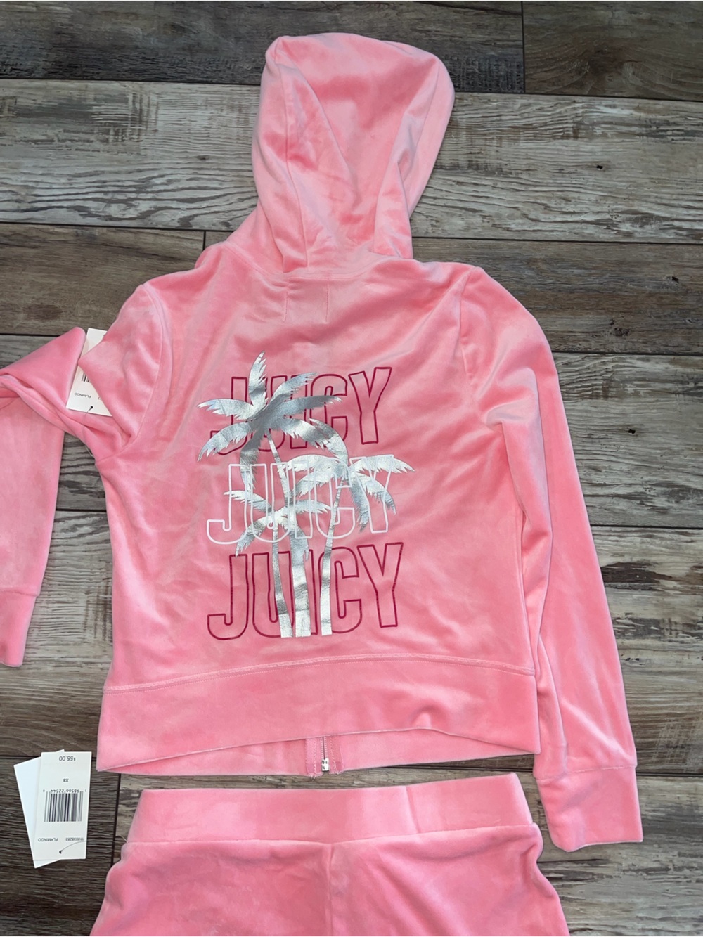 Juicy Couture Flamingo Track Suit Tracksuit Velour Set Women X-small - Picture 9 of 10